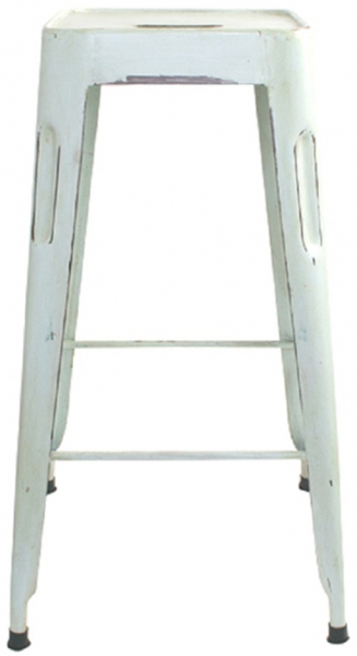 Tabouret 'Marseille' 70cm - Blanc vintage