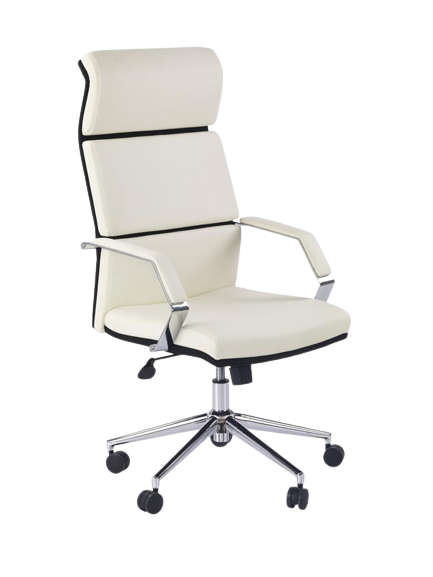 Chaise de bureau 'Sagunto' - Blanc/Noir