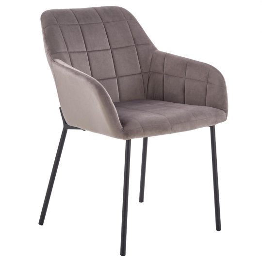 Chaise 'Laty' - Gris/Noir