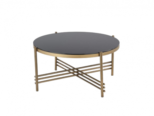 Table basse 'Mare' - Noir/Or