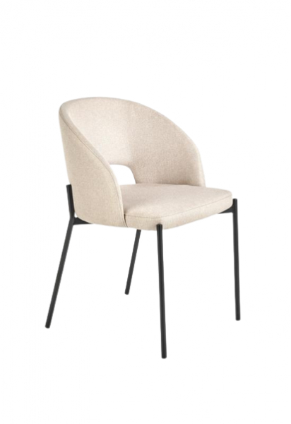 Chaise 'Mieres' - Beige/Noir