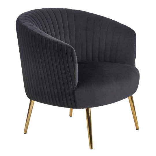 Fauteuil 'Black Velvet' - Noir