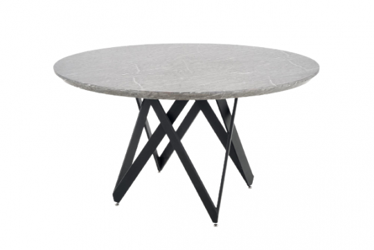 Table à manger 'Cruz' Ronde 140cm - Gris/Noir