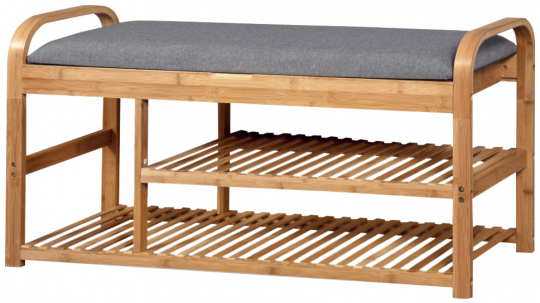 Étagère à chaussures 'Sandee' 100cm - Chêne/Gris