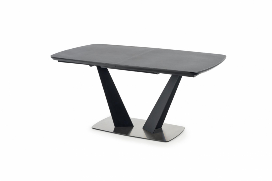 Table à manger 'Fangor' 160-220cm - Gris/noir