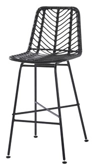 Tabouret de bar 'Varese' - Noir