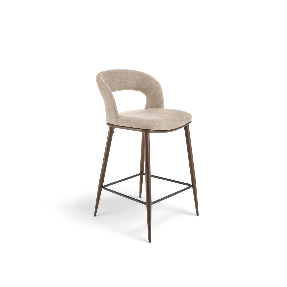 Tabouret de bar 'Vestby' - Beige/marron