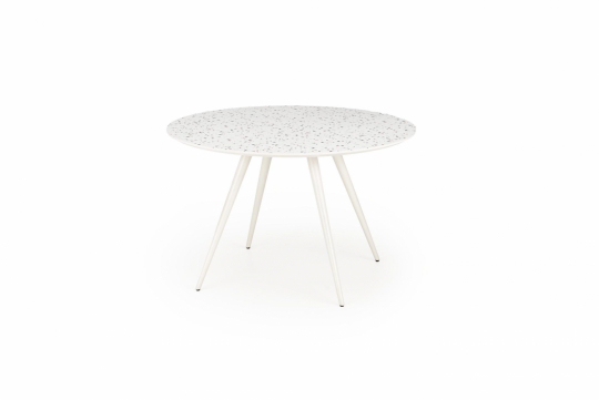 Table à manger 'Aramis' ronde 120cm - Blanc