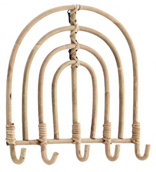 Porte-vêtements 'Rattan Coat Rack' - Naturel