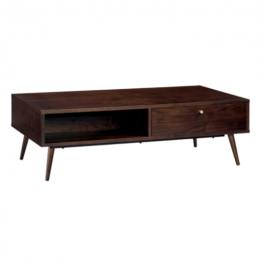 Table basse 'Prime' - Noyer/Laiton
