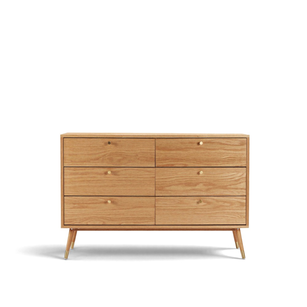 Commode 'Prime' 6 tiroirs - Chêne