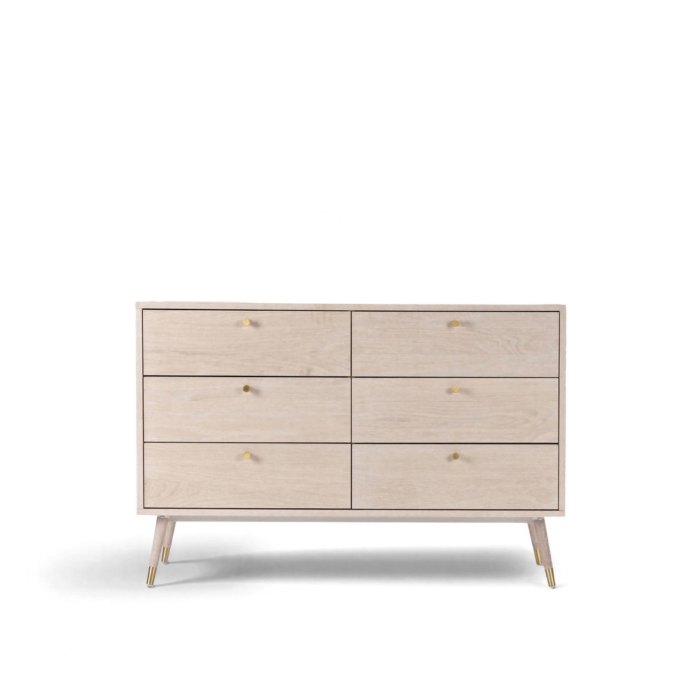 Commode 'Prime' 6 tiroirs - Chêne blanc