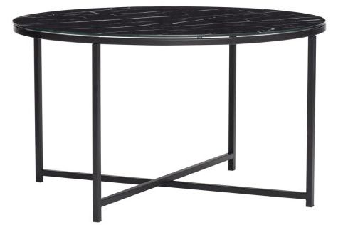 Table basse 'Norm' - Noir/Marmite/Vitre