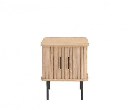 Table de nuit 'Holmvik' - Naturel/Noir