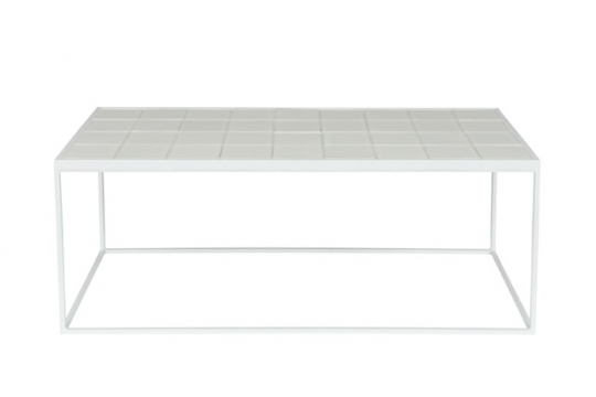 Table basse 'Glazed' 43x93 - Blanc
