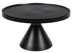 Table basse/Table d'appoint 'Floss' Ronde 60cm - Noir
