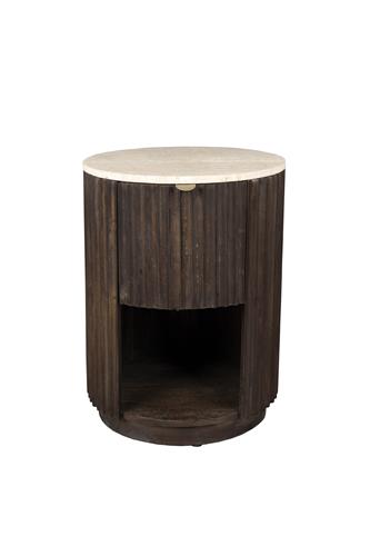 Table de nuit 'Marlow' - Brun