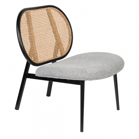 Fauteuil 'Spike' - Naturel/Gris/Noir