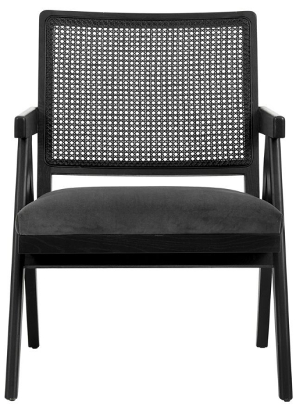 Fauteuil 'Wickerwork' - Rotin/Noir