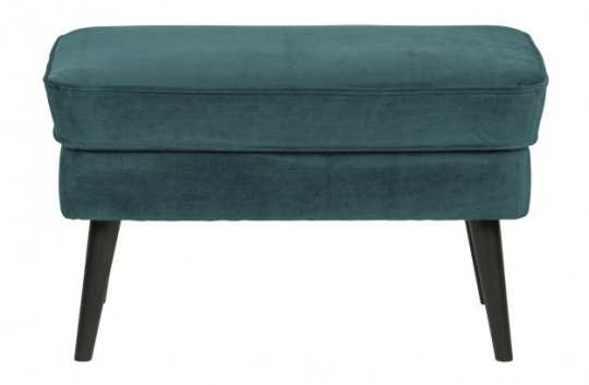 Pouf 'Rocco' - Pétrole/Samette