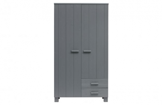 Armoire 'Dennis' avec tiroirs - Gris acier