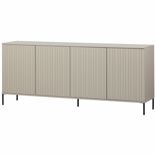 Buffet 'New Gravure' 200 cm - Beige/Noir