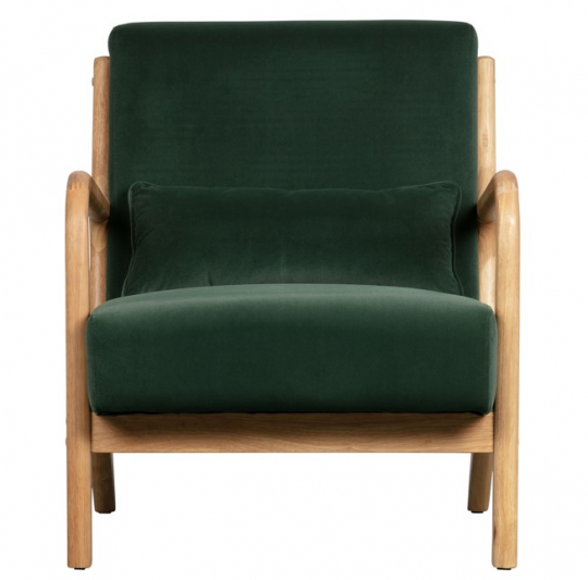 Fauteuil 'Mark' - Velours vert