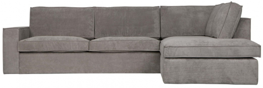 Canapé d'angle 'Thomas' - Rayé Gris