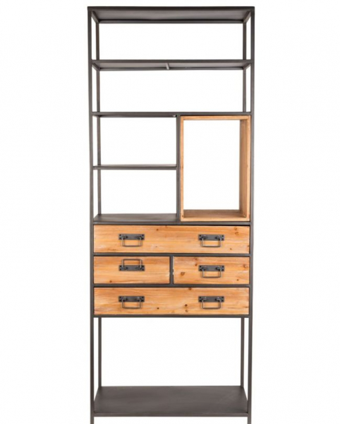 Étagère 'Samuel' - Naturel/Noir