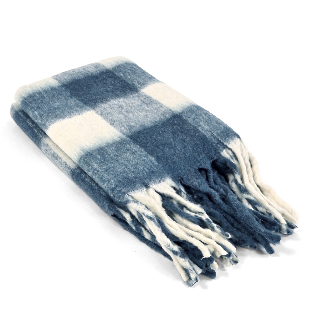 Plaid ' Phoebe ' 130 x 170 cm - Bleu