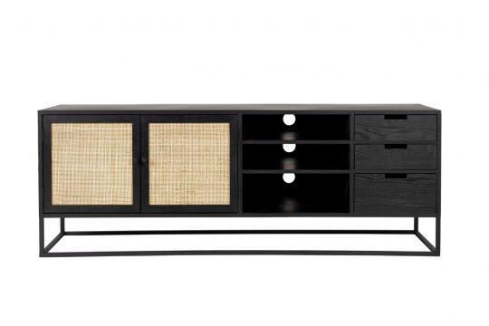 Table d'appoint 'Guuji' - Noir/Beige