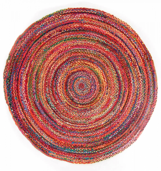 Tapis rond 'Flätan' 200cm - Multicolore