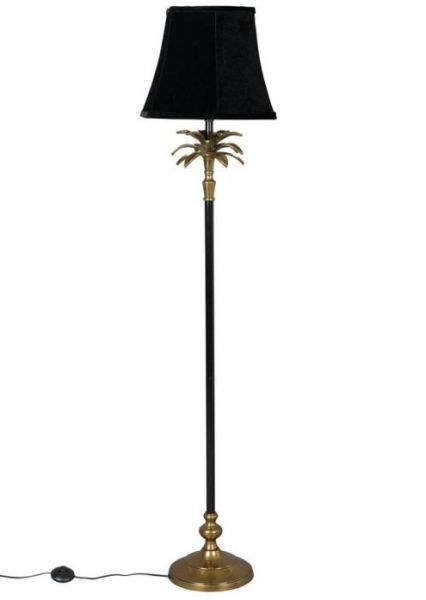Lampe sur pied 'Cresta' - Noir/Laiton