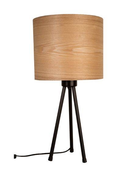 Lampe de table 'Woodland' - Noir/Nature