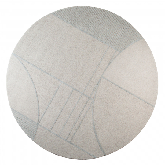 Tapis 'Bliss' Rond 240cm - Gris/Bleu