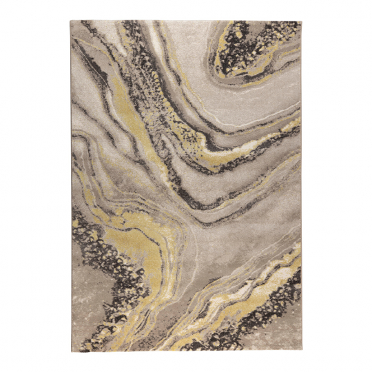 Tapis 'Sol' 200x290cm - Gris/jaune
