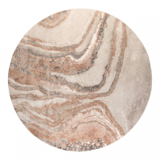 Tapis 'Sol' Rond 200cm - Gris/marron