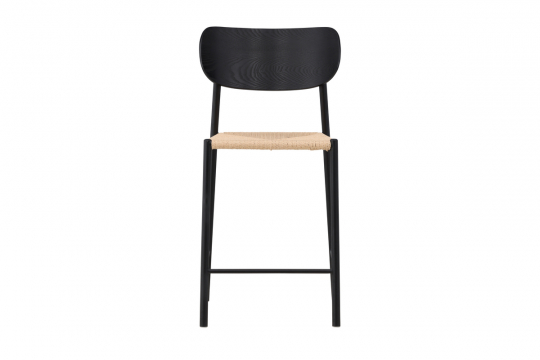 Tabouret 'Polly' - Noir/Beige