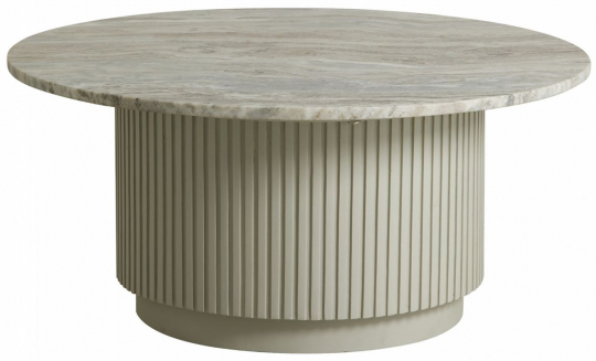 Table basse 'Erie' Ronde 75cm - Marbre Blanc