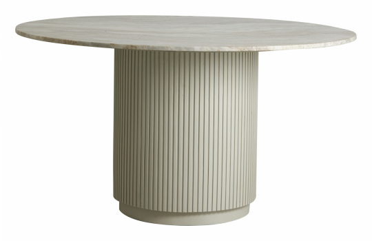 Table à manger 'Erie' Ronde 140cm - Marbre Blanc