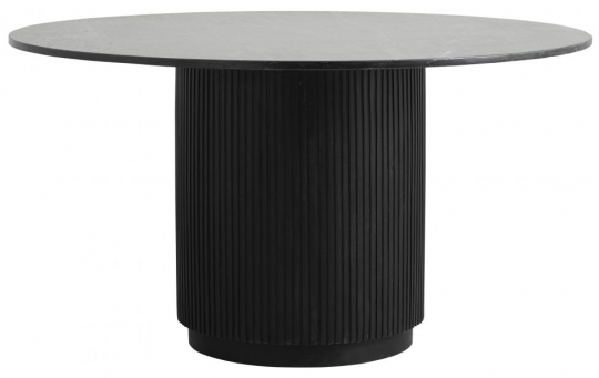 Table à manger 'Erie' Ronde 140cm - Marbre Noir