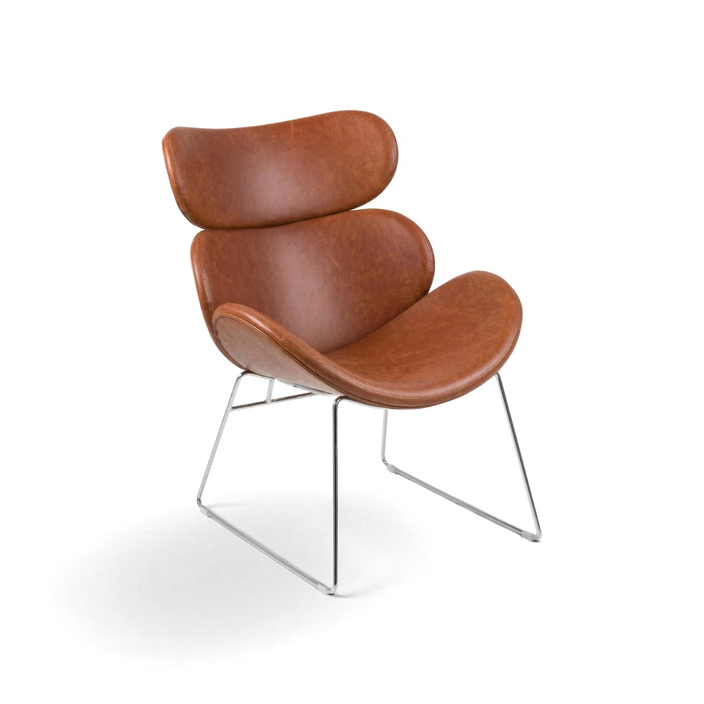 Fauteuil 'Hushum' 85cm - Marron