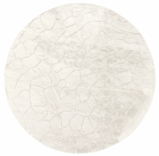 Tapis rond 'Cora' 120cm - Blanc