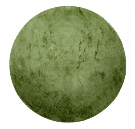 Tapis rond 'Aranga Super Soft' 80cm - Olive