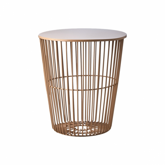 Table basse/panier 'Marstrand' ronde 40cm - Pêche