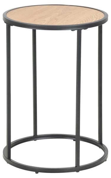 Table d'appoint 'Hydra' 40cm - Nature/Noir