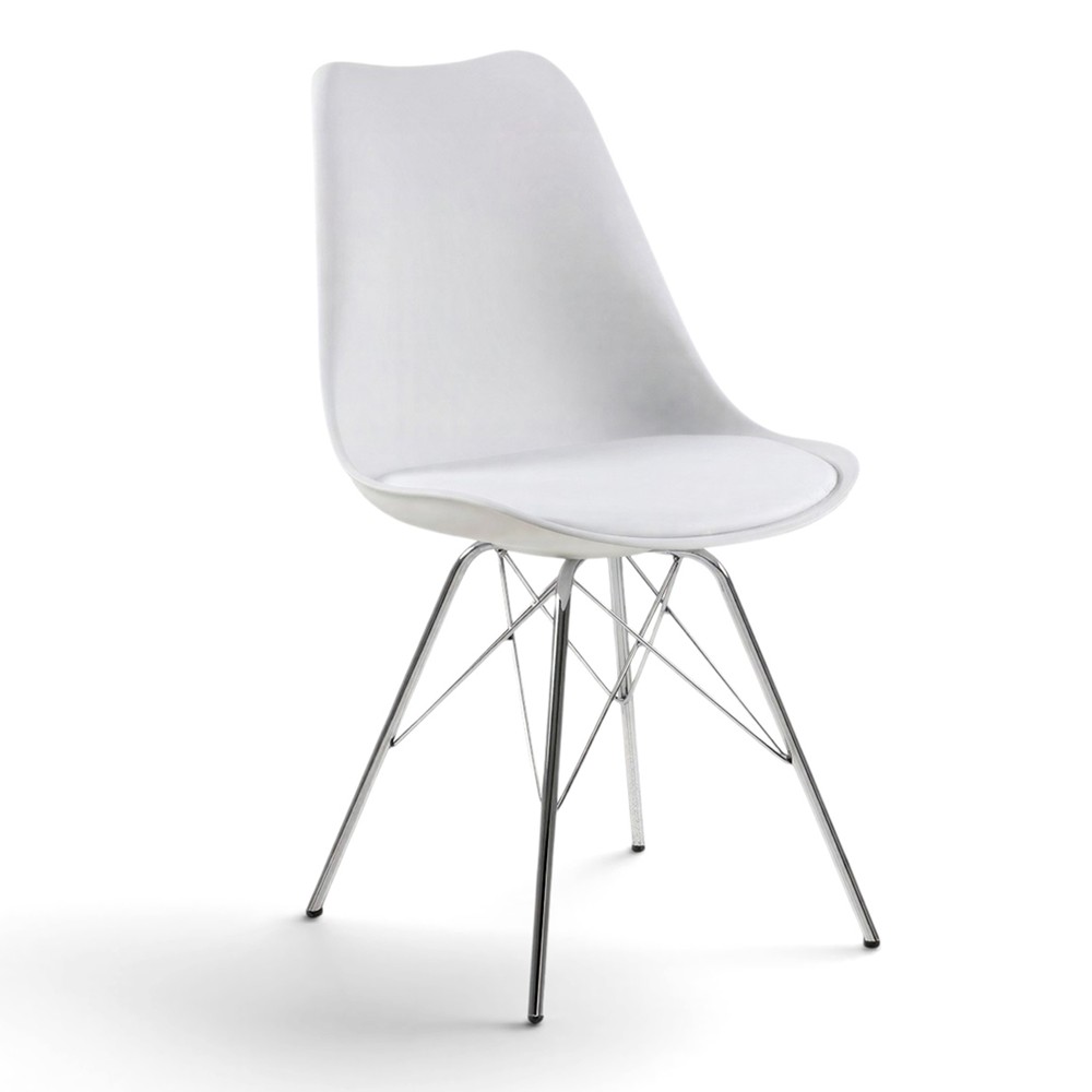 Chaise 'Eris' - Blanc/Argent