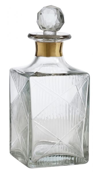 Carafe en verre 'Diamond' - Or/Diamant