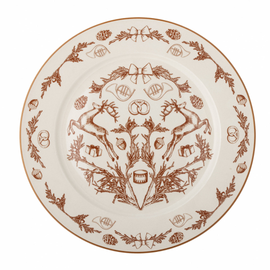 Assiette 'Beth' Ø30 - Marron