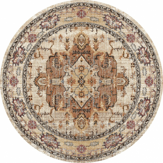Tapis rond 'Siliana' 180cm - Beige
